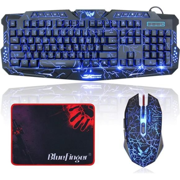 Gaming Keyboard and Mouse,USB Wired Backlit Gaming Mouse and Keyboard Combo
